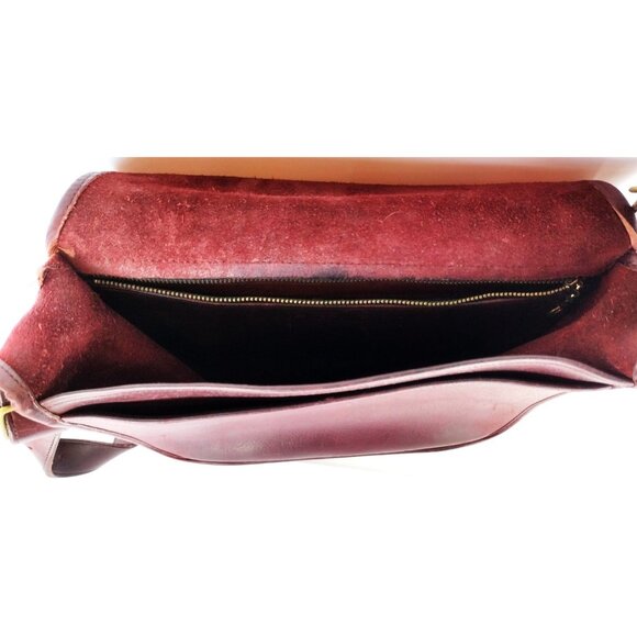 Vintage Coach Saddle Bag Burgundy Brown Bonnie Cashin Era Purse - Picture 5 of 16
